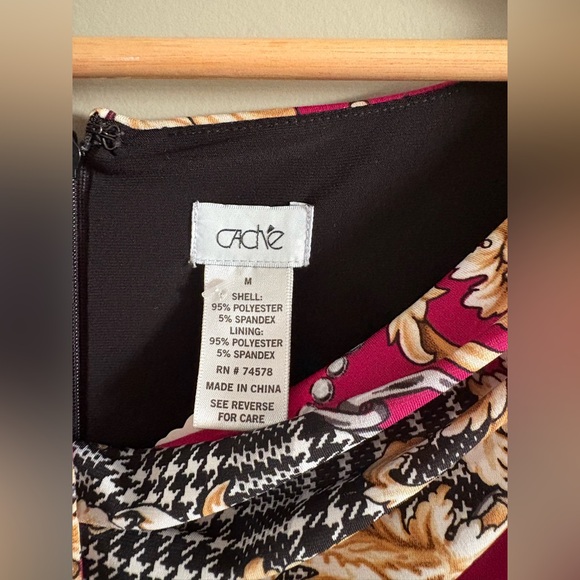 Vintage Cache ‘Versace’ Print Dress: Size Medium - Picture 6 of 8